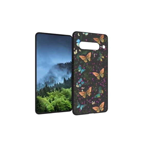 Butterflies-Witchy-Goth-Cottagecore-Forest-1 Phone Case, Degined for Google Pixel 7 Pro Case Men Women, Flexible Silicone Shockproof Case for Google Pixel 7 Pro