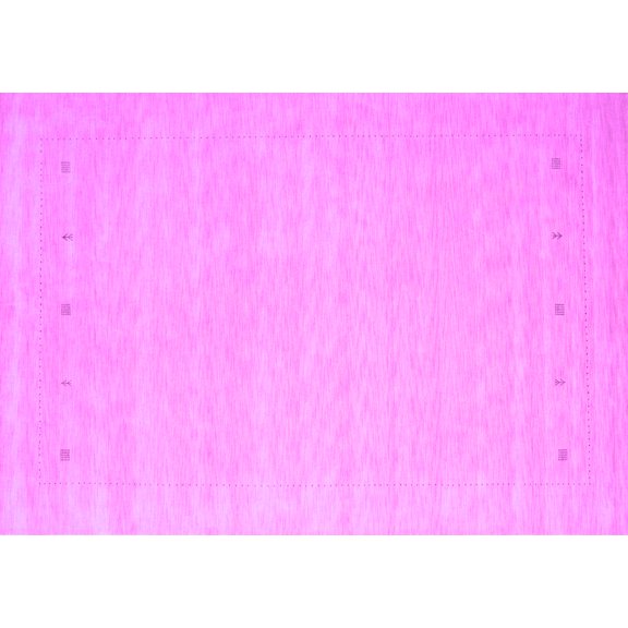 Ahgly Company Indoor Rectangle Solid Purple Modern Area Rugs, 5' x 7'