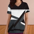 thumbnail image 1 of FcBaudy Hauts pour Femmes, Blouses & Chemises à Manches Courtes Col en V Mode Décontractée Robe d'Infirmière à Manches Courtes avec Poche en polyester, 1 of 5
