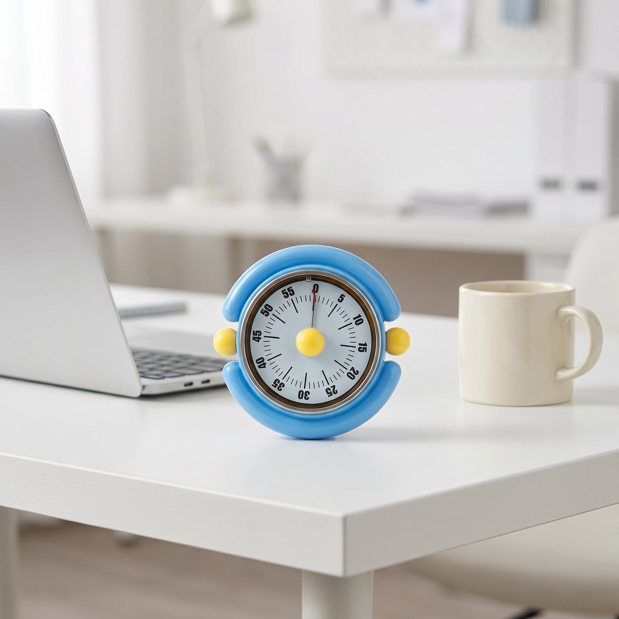 Unique Bargains Durable Loud Alarm Clock Magnetic Backing Timer Blue