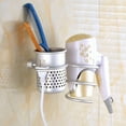 thumbnail image 6 of Aluminum Wall Mounted Hair Dryer Drier Comb Holder Rack Stand Set Storage Organizer Bathroom Shelves, 6 of 6