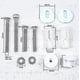 thumbnail image 2 of Toilet Seat Fittings,universal Toilet Seats Screws And Bolts Toilet Seat Hinges Bolt Nut Expanding Rubber Top Nuts Screws Toilet Seat Fixing Kit, 2 of 5