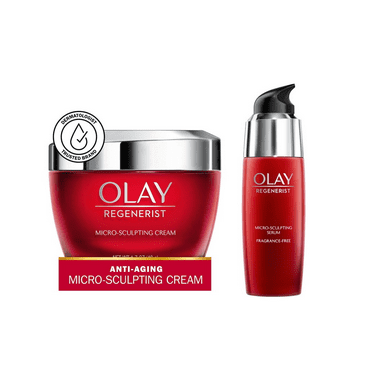 Olay Regenerist Moisturizer and Face Serum Set, Skin Care Bundle