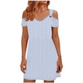 thumbnail image 2 of Gamivast Casual Summer Dresses for Women Flowy Tiered Ruffle Hem Spaghetti Strap Mini Dress Beach Dress Vacation Dress Boho Sun Dress Lightweight, 2 of 6
