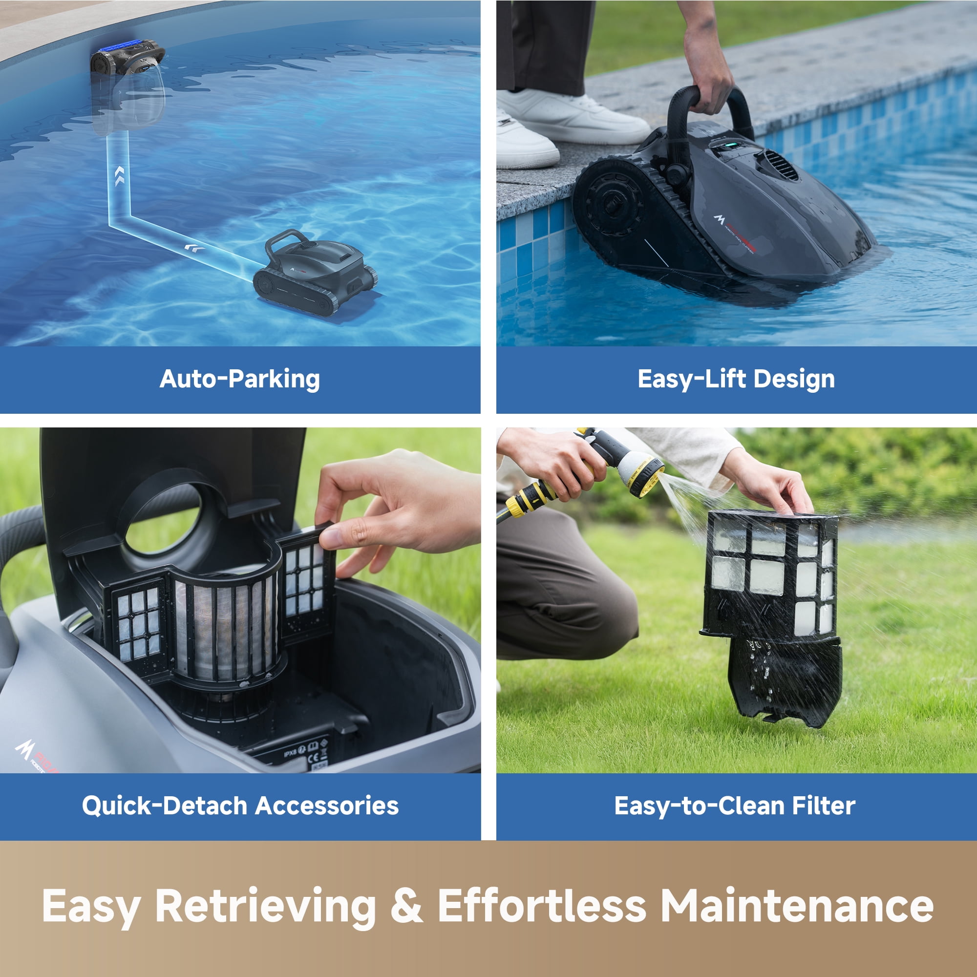 MOVA Diver A10 Cordless Robotic Automatic Pool Vacuum Cleaner, 6,000 GPH Suction for In-ground& Above-ground Pool Types