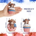 thumbnail image 2 of 2026 New Patriotic Highland Cow Statue, Independence Day Decor Red White Blue Resin Figurine for 4th of July Memorial Day Garden Tiered Tray Table Decor, 2 of 5