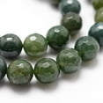 thumbnail image 3 of Natural Moss Agate Beads Strands Faceted Round 8mm Hole: 1mm about 44pcs/strand 14.9 inch~15.1 inch, 3 of 3
