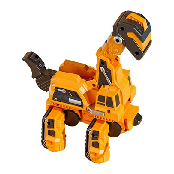 Juguete de dinosaurio transformable, juguete educativo temprano, juguete de camión de dinosaurio, juguete lindo para niños Braquiosaurio Amarillo