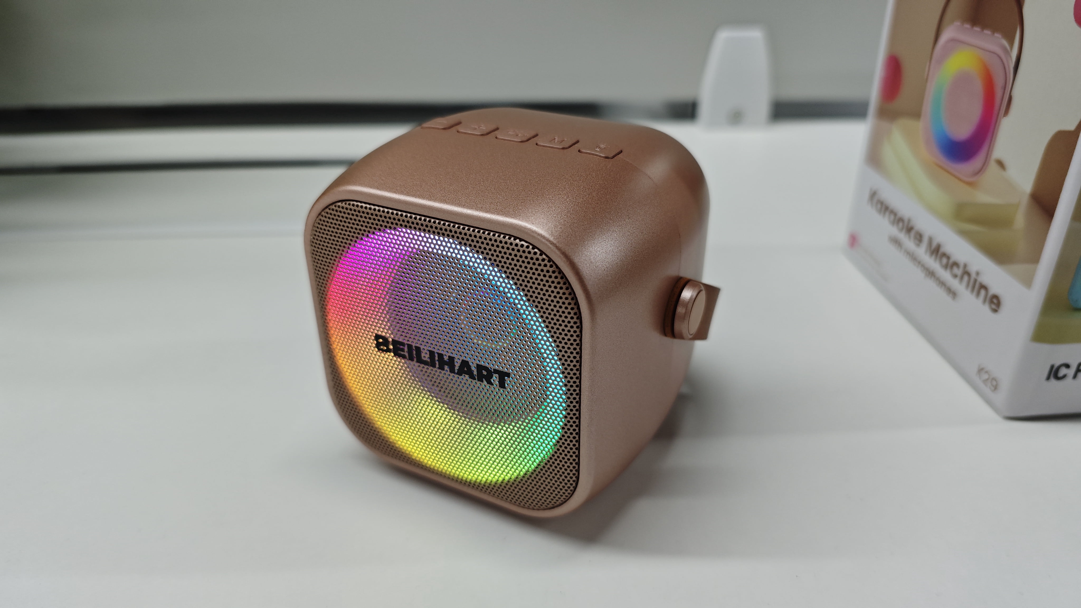 BEILIHART Karaoke Machine for Kids Adults, Mini Portable Bluetooth Karaoke Speaker with Wireless Microphone