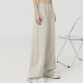 thumbnail image 5 of Sports Pants for Women Straight Loose Wide Leg High Waist Casual Sweatpants, 5 of 7