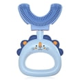 thumbnail image 2 of Wosthever Cepillo de de silicona en forma de U para entrenamiento de niños, cepillo de Manual de 360 ​​grados, limpieza de lengua Suministros de limpieza para el hogar Azul Wosthever HA028517-02B, 2 of 6