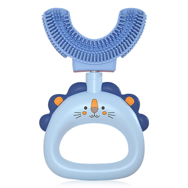 Matsuzay Cepillo de de silicona en forma de U para entrenamiento de niños, cepillo de Manual de 360 grados, limpieza de lengua Suministros de limpieza para el hogar Azul Matsuzay HA028517-02B