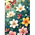 thumbnail image 4 of Floral Themed Backdrop Banner with Butterflies and Flowers Background Party Decorations Photo Props Garden Parties Spring Events Wedding Receptions Decor Setup, 4 of 4
