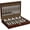 Walnut 1 layer, variant on Silverware Case Flatware Chest with Felt Lined,Flatware Storage Box for 12 sets of Utensils,Silverware Chest without Silverware,Silverware Organizer with Lid