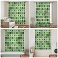 thumbnail image 6 of Saint Patrick's Day Sheer Curtains 63 Inches Long, Vintage Green Plaid Lucky Clovers Light Filering Curtains, Breathable Simi Curtain Privacy Drapes for Living Room Bedroom Window Treatment, 6 of 9