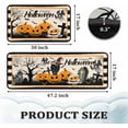thumbnail image 2 of Halloween Kitchen Rugs and Mats for Floor, Halloween Decorations for Home, 2 Pcs Non-Slip Backing Pumpkin Mat, Halloween Decor Holiday Kitchen Rug Sets with Runner (Halloween, 17"x47.2"+17"x30"), 2 of 6
