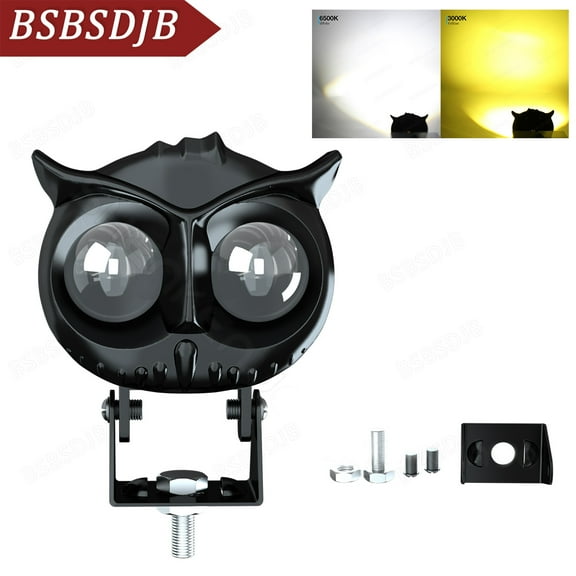 1x Owl LED Work Light Spot Pods White/Yellow Off Road Driving Fog Light for ATV