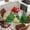 Gray Green, variant on Green Christmas Tree Round Tablecloth, Fitted Table Cover with Elastic for 45"-54" Round Tables, Golden Xmas Tree Winter Snowflake Rustic Table Cloth Outdoor Dinning Party Waterproof Tablecloths