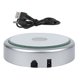 thumbnail image 5 of Adorno de base de pantalla LED redondo con cable USB, soporte de exhibición iluminado, base de luz Plata, 5 of 9