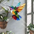 thumbnail image 3 of Colorful Hummingbird Sun Catcher Acrylic Rainbow Bird Wind Chimes Crafts Hanging Decor for All Seasons Home & Garden Decoration, 3 of 8