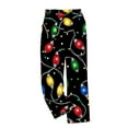 thumbnail image 4 of Enjoytime Christmas Ladies Pants Printed Elastic Waist Pajama Trousers Fashion Loose Casual Comfy Plus Size Pants Multicolor XXXL, 4 of 4