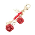 thumbnail image 5 of Unique Bargains 1 Pc Stylish Flower Handbag Charm Bag Accessories Red Gold Tone, 5 of 5