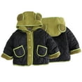 thumbnail image 4 of Esaierr Toddler Baby Winter Coat Newborn Bear Hooded Jacket Warm Fleece Outerwear Padded Cotton Jacket for Boys Girls 9M-6Y, 4 of 5