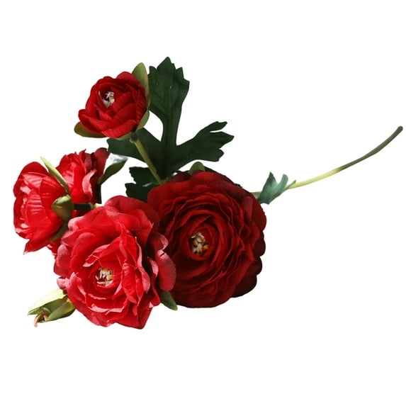 FaLX Artificial Flower 6 Heads Single Branch Detailed Not Withered Anti-fall Desktop Decor Multicolor Lotus Shape Fake Flower Home Ornament