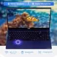 thumbnail image 6 of 15.6 High-Performance Laptop, 3.4 GHz Intel N100 Processor, 16GB RAM, 256GB SSD, Windows 11, Lightweight student Notebook PC Computer for Work, Backlit Keyboard, Fingerprint, WiFi 6 (Blue), 6 of 8