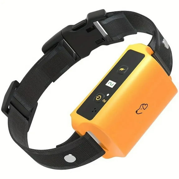 Dog Bark Collar, Smart Bark Collar with 3 Adjustable Sensitivity and 7 Intensity Beep Vibration for Large Medium Small Dogs, Automatic Anti Barking Training Collar Orange