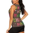 thumbnail image 3 of Easygdp Ho Ho Ho Joyeux Noël pour Débardeur d'Entraînement pour Femmes, Haut de Course, T-Shirt de Randonnée, Séchage Rapide pour Course, Yoga, Randonnée-Petit, 3 of 7