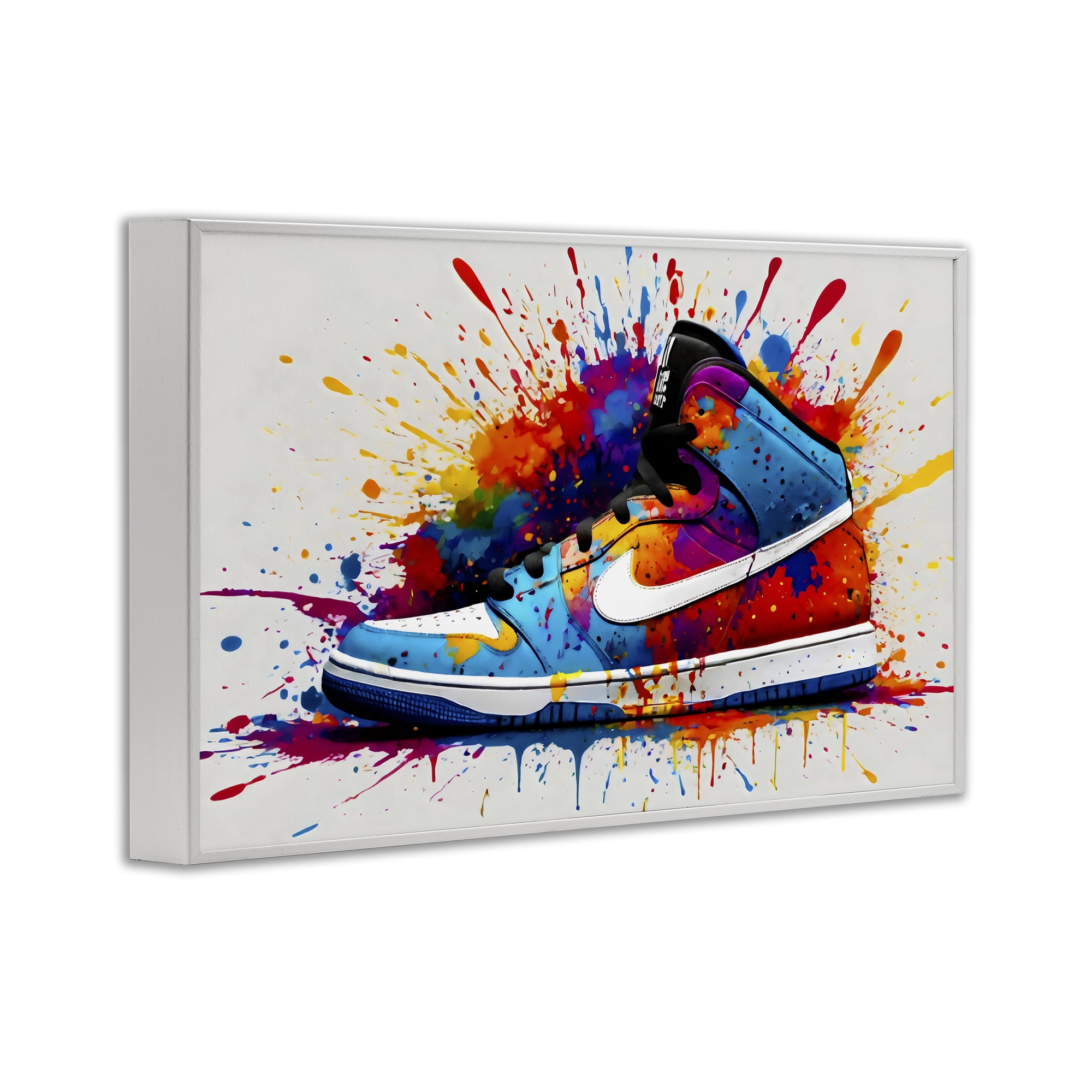 Stupell Industries Centric Sneaker Splash White Framed Giclee Art, design by Creative Studio
