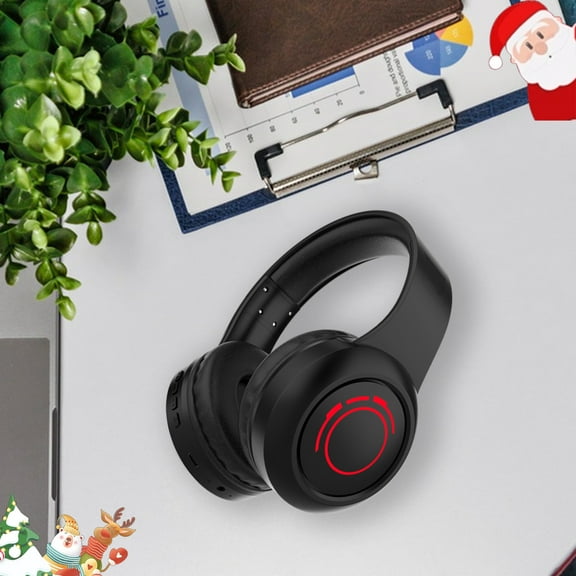 Oggfader Wireless Headphones The New Headworn Bluetooth Wireless Headphone With LED Light Is Comfortable To Wear Fashionable And Versatile With Long lasting Battery Life Black