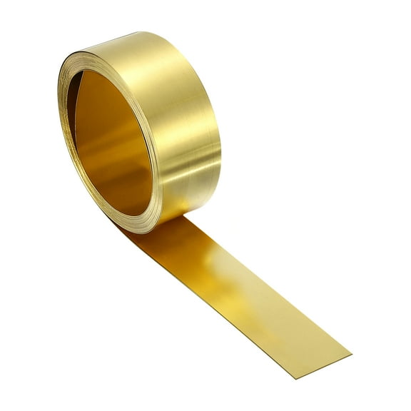 Brass Sheet Roll, 0.3 x 15 x 2000mm Metal Flashing Brass Foil Roll, Gold