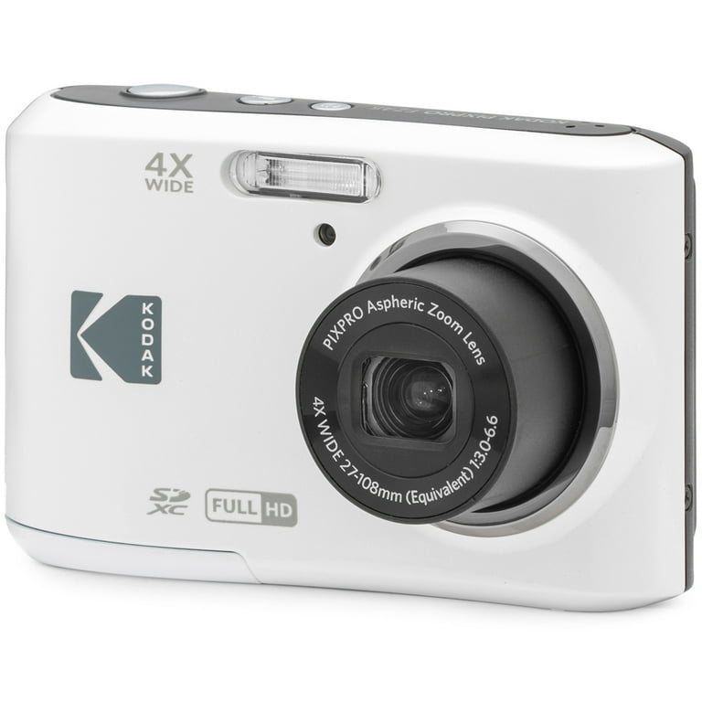 Kodak PIXPRO FZ45 16MP Digital Camera White Bundle with Lexar