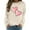 Beige#1, variant on cocolona Womens Valentines Sweatshirts Casual Loose Crew Neck Long Sleeve Shirts Fashion Heart Print Pullover Tops Graphic Sweatshirts