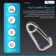 thumbnail image 3 of MARINE CITY Carabiner Spring Snap Hook – 316 Stainless Steel,  Quality, Rustproof, Lightweight, 2 inch for Keys, Water Bottles, RVs, Boats  (Pack of 1), 3 of 7