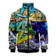 thumbnail image 2 of Chaqueta con estampado 3D de graffiti de colores a la moda para hombre, abrigo de manga larga con patrón de hip hop, chaqueta holgada de calle de otoño, chaquetas con cremallera para niños, 2 of 5