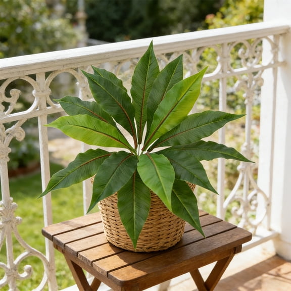 Artificial Fake Plants Greenery for Home Decor | Lifelike Plastic Foliage for Indoor and Outdoor Decoration | No Maintenance Artificial Shrubs for Living Room Office Shelf Garden | Set of 1