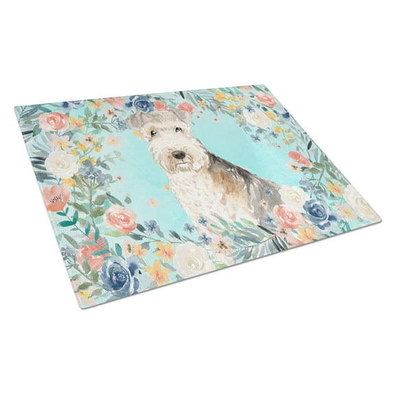 Carolines Treasures CK3420LCB Lakeland Terrier Glass Cutting Board Large, 12H x 16W, multicolor