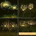 thumbnail image 4 of Cadena de luces LED con cable de cobre solar, decoración navideña, enchufe de tierra, lámpara de humo, luz de diente de león, luz de colores impermeable para exteriores, 4 of 5