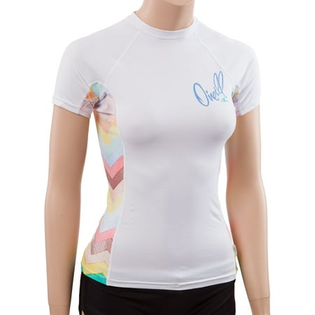 Lycra Activewear - O'Neill women's Short Sleeve Rashguard: Lycra Swim Shirt with 50+ UV Protection