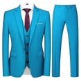 thumbnail image 1 of Men's 3 Pieces Elegant Solid One Button Slim Fit Suit Sets-c, 1 of 5