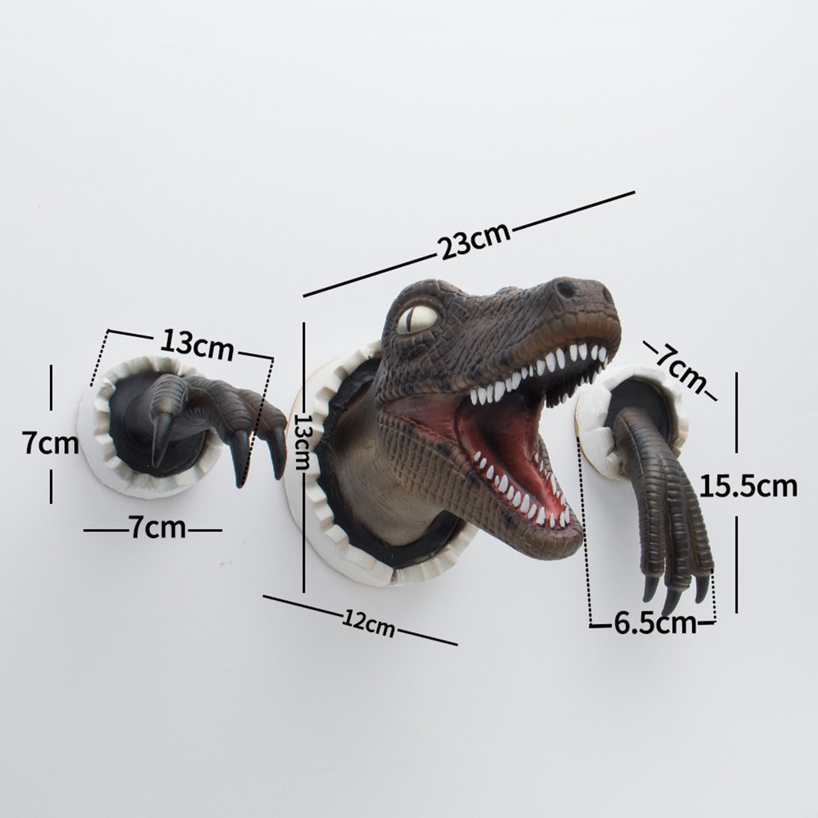 Visland WallMounted Dinosaur, Resin Sculpture WallBroken Dinosaur
