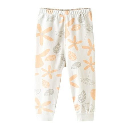 

Jgppe Toddler Boys Girls Cotton Pants Comfy Soft Elastic Waist Cute Print Winter Fall Bottom Pants 0-5Years