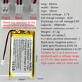 thumbnail image 2 of Batería de repuesto HXJNLDC DC 3,7 V 3000 mAh 103665 LiPo, 2 of 8