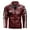Red, variant on Men's Stylish PU Leather Motorcycle Jacket Trendy Racing Suit with for Casual Wear