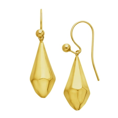 Simply Gold Faceted Drop Earrings in 10kt Gold