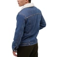 thumbnail image 2 of Chamarra vaquera de mezclilla MCHK 8041. Interior de borrego. Color azul. Para hombre, 2 of 5