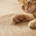 thumbnail image 7 of Round Cat Scratching Mat Natural Sisal Jute Wear-Resistant Scratch Board for Indoor Cats Furniture Protector Kitten Scratching Pad Summer Rattan Style Pad, 7 of 7